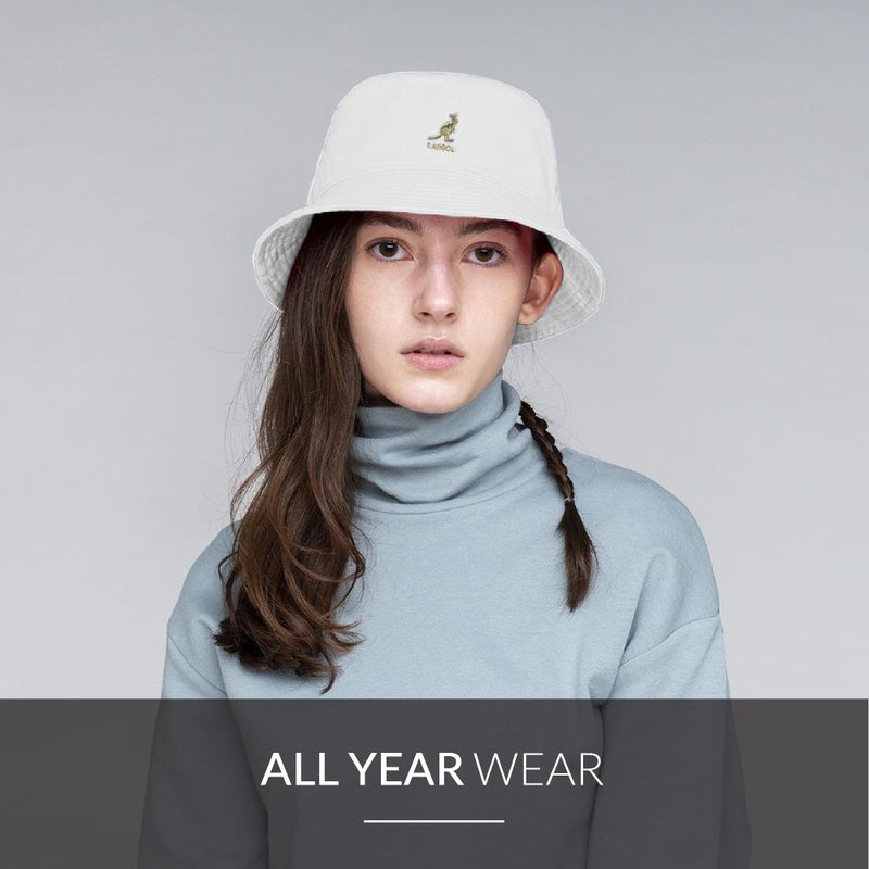 KANGOL قبعة كانغول المغسولة - أبيض/أبيض صغير - Image 4